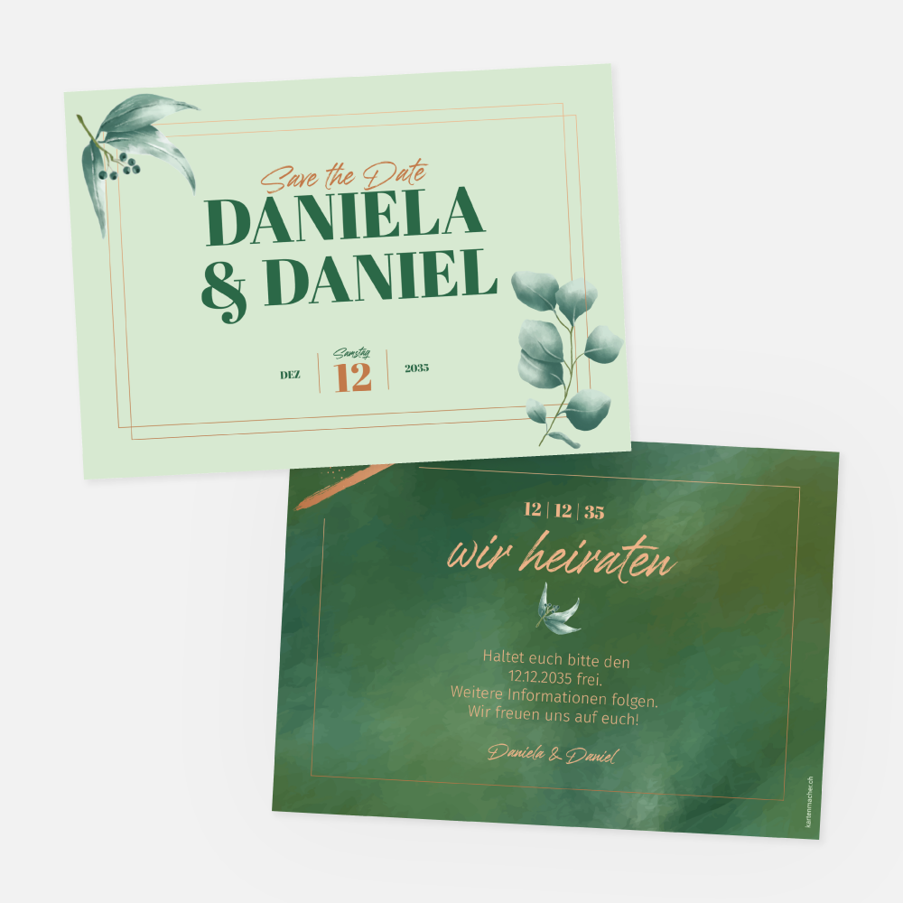 Save-the-Date Karte Daniela-Daniel