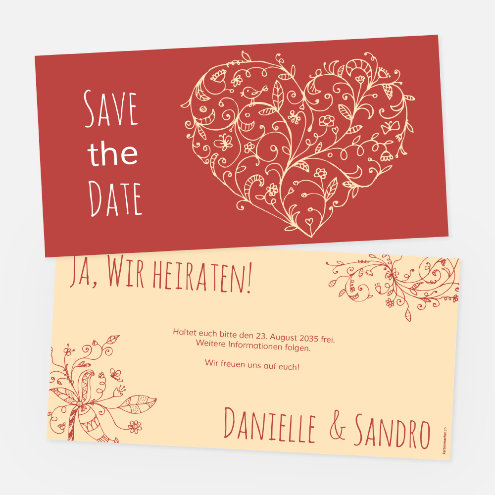 Save-the-Date Karte Danielle-Sandro