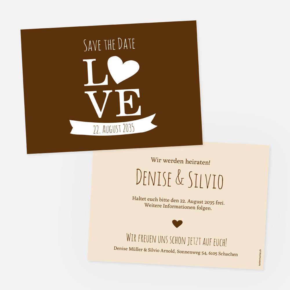 Save-the-Date Karte Denise-Silvio