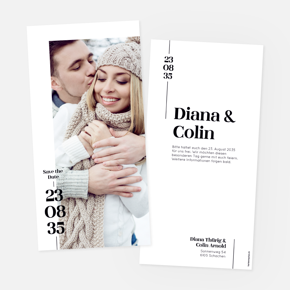 Save-the-Date Karte Diana-Colin
