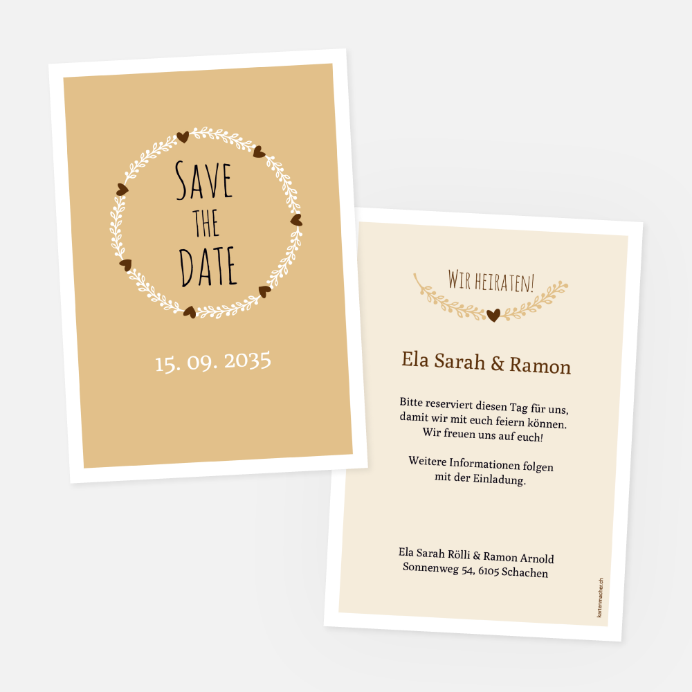 Save-the-Date Karte Ela-Ramon