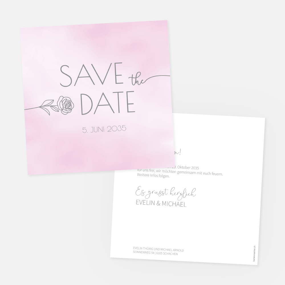 Save-the-Date Karte Evelin-Michael