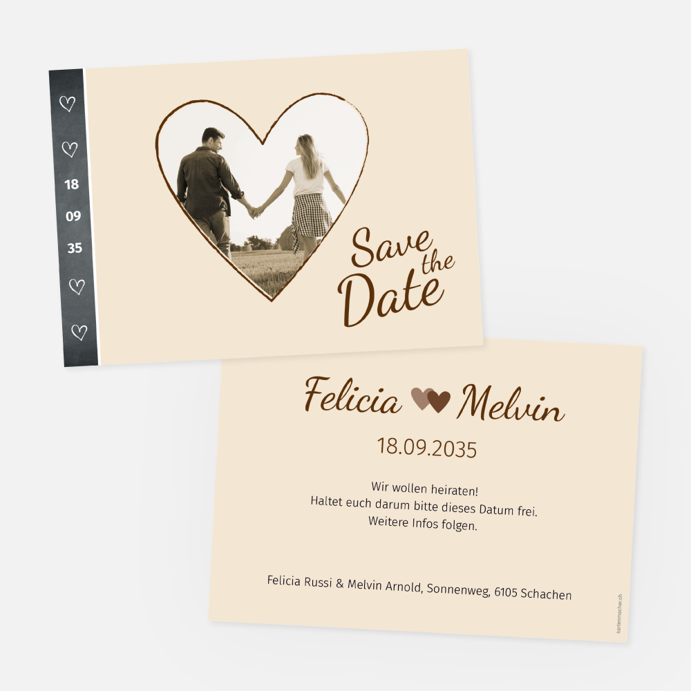 Save-the-Date Karte Felicia-Melvin