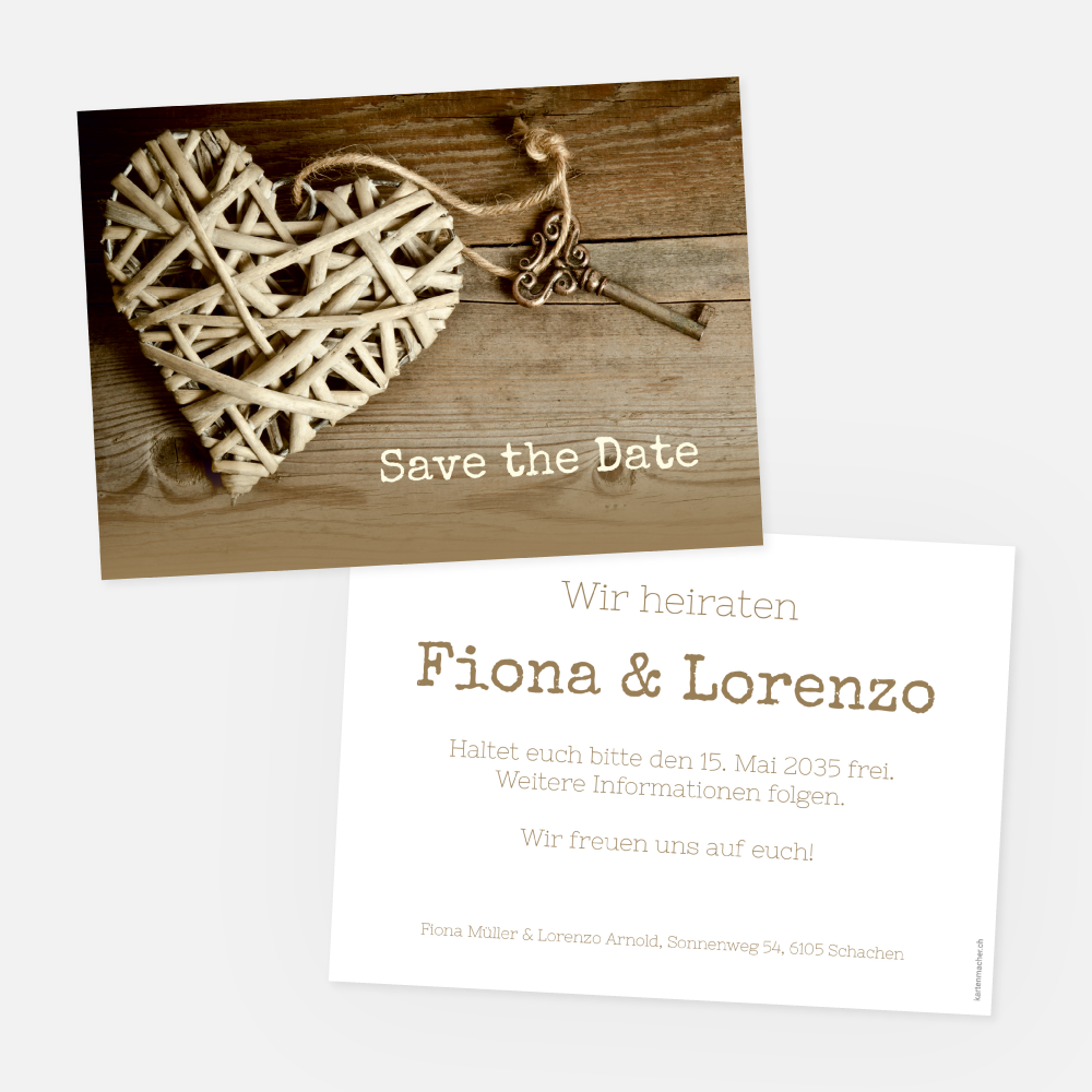 Save-the-Date Karte Fiona-Lorenzo
