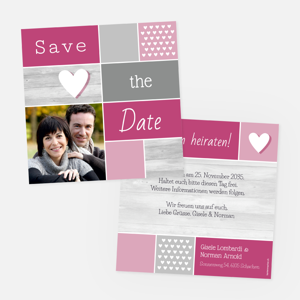 Save-the-Date Karte Gisele-Norman