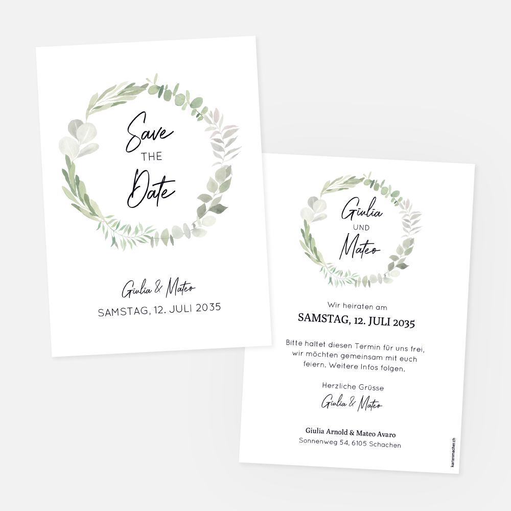 Save-the-Date Karte Giulia-Mateo