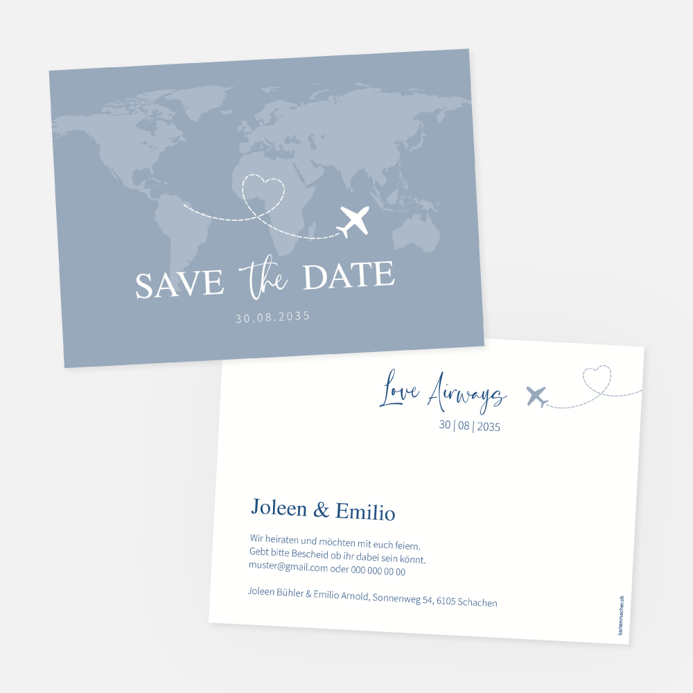 Save-the-Date Karte Joleen-Emilio