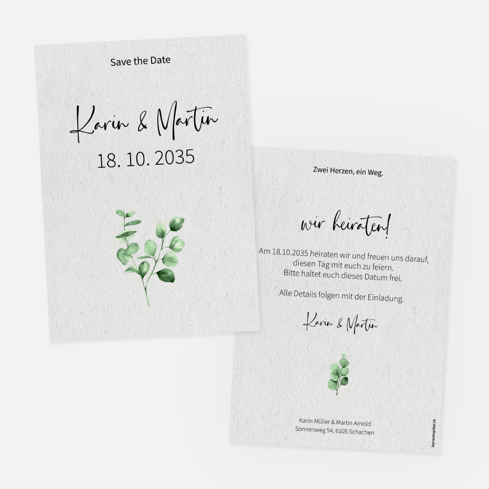 Save-the-Date Karte Karin-Martin