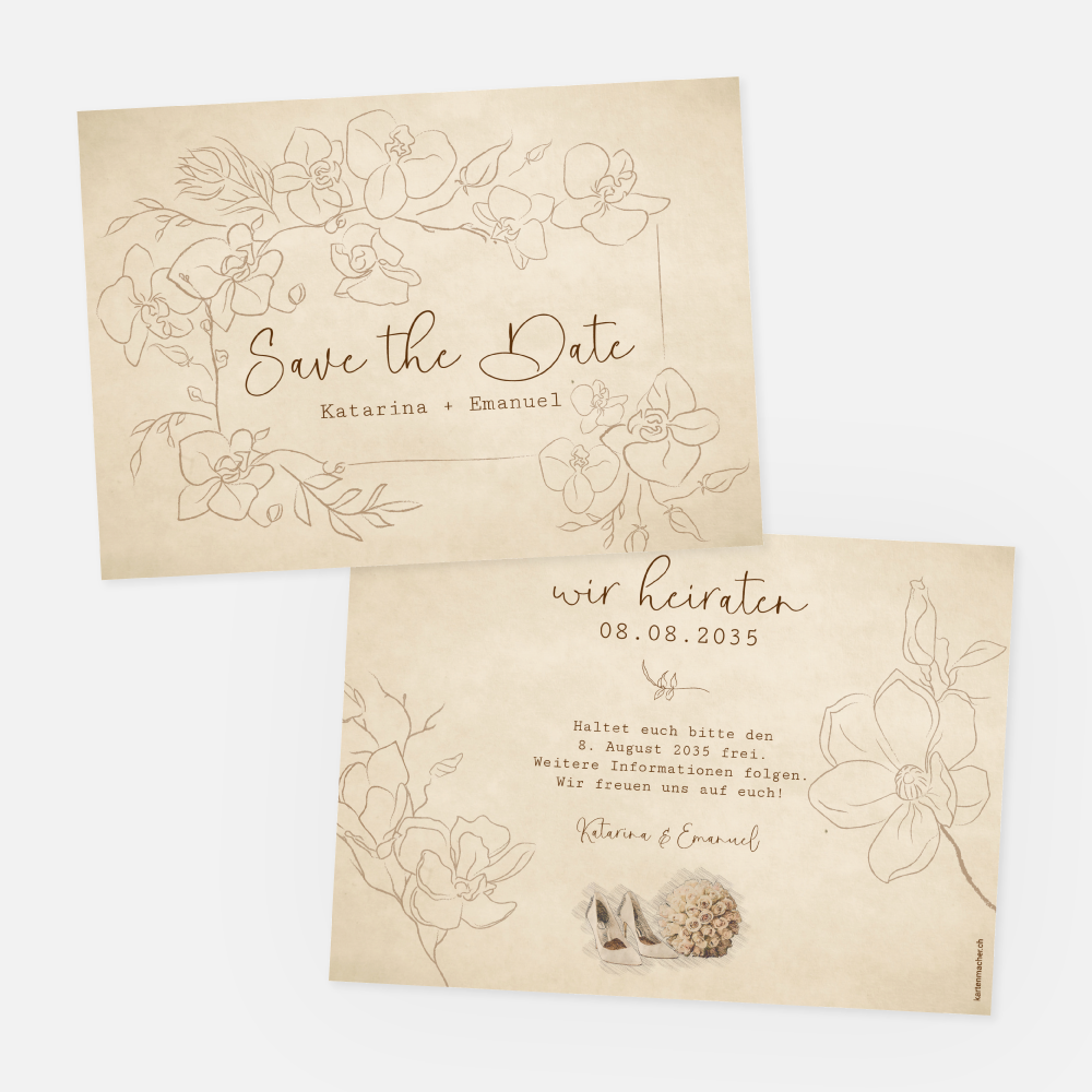 Save-the-Date Karte Katarina-Emanuel