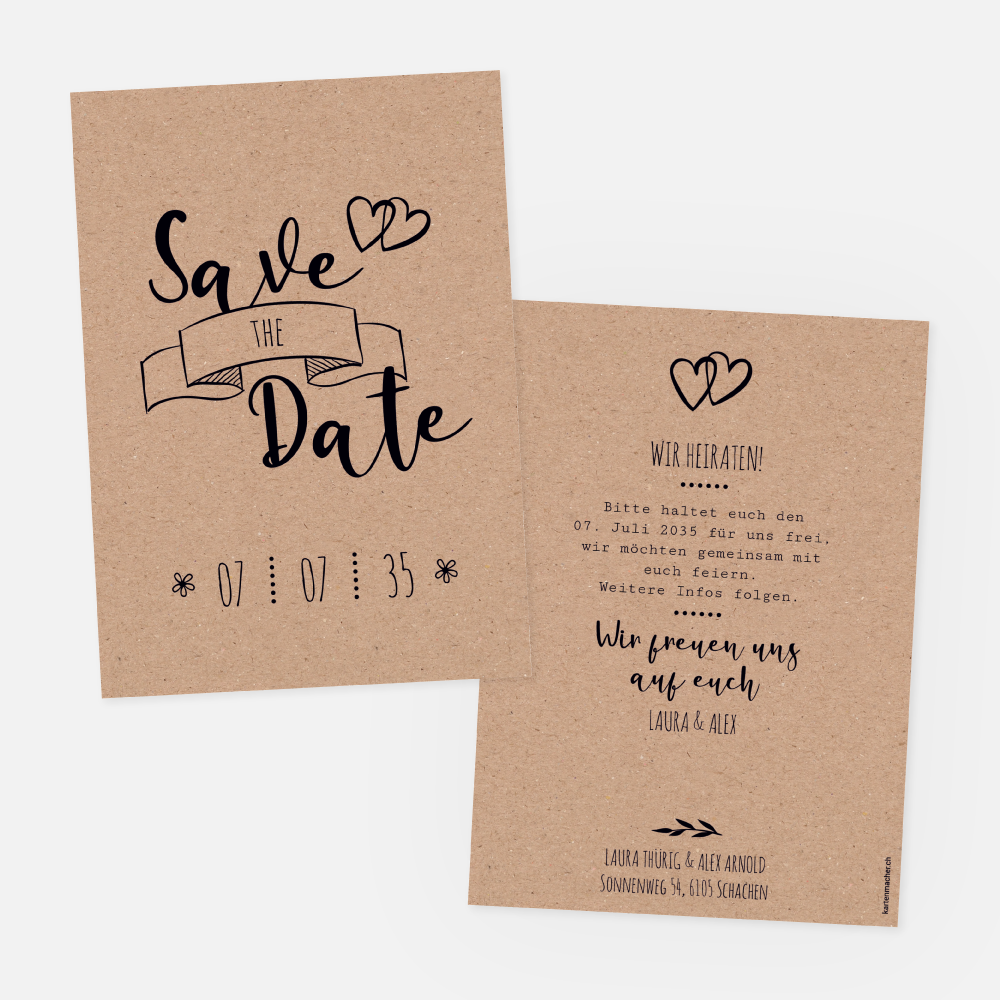 Save-the-Date Karte Laura-Alex