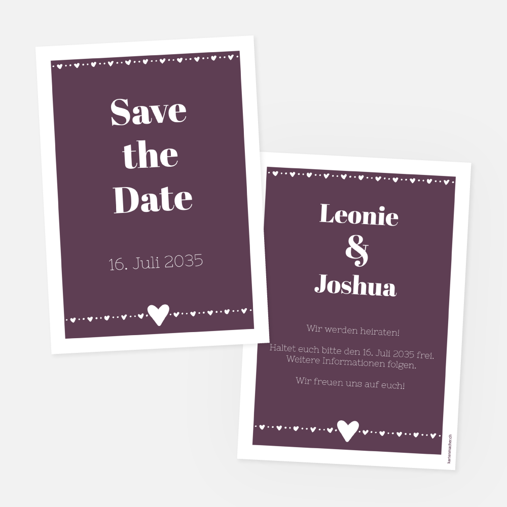Save-the-Date Karte Leonie-Joshua