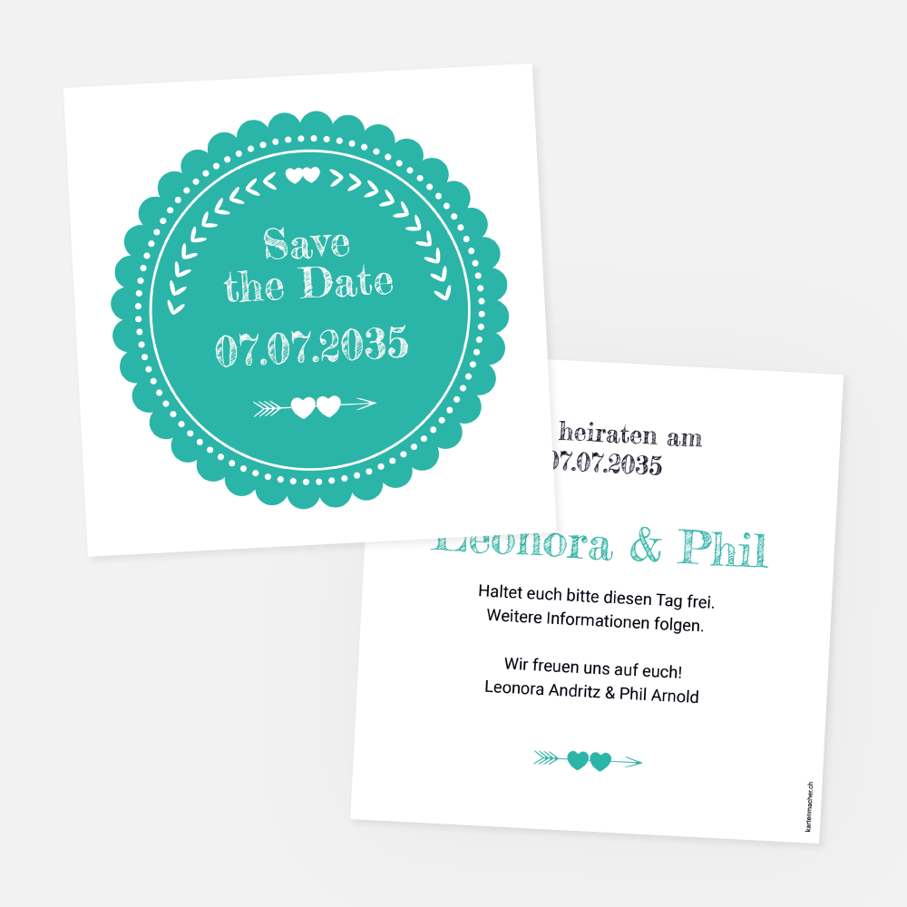Save-the-Date Karte Leonora-Phil