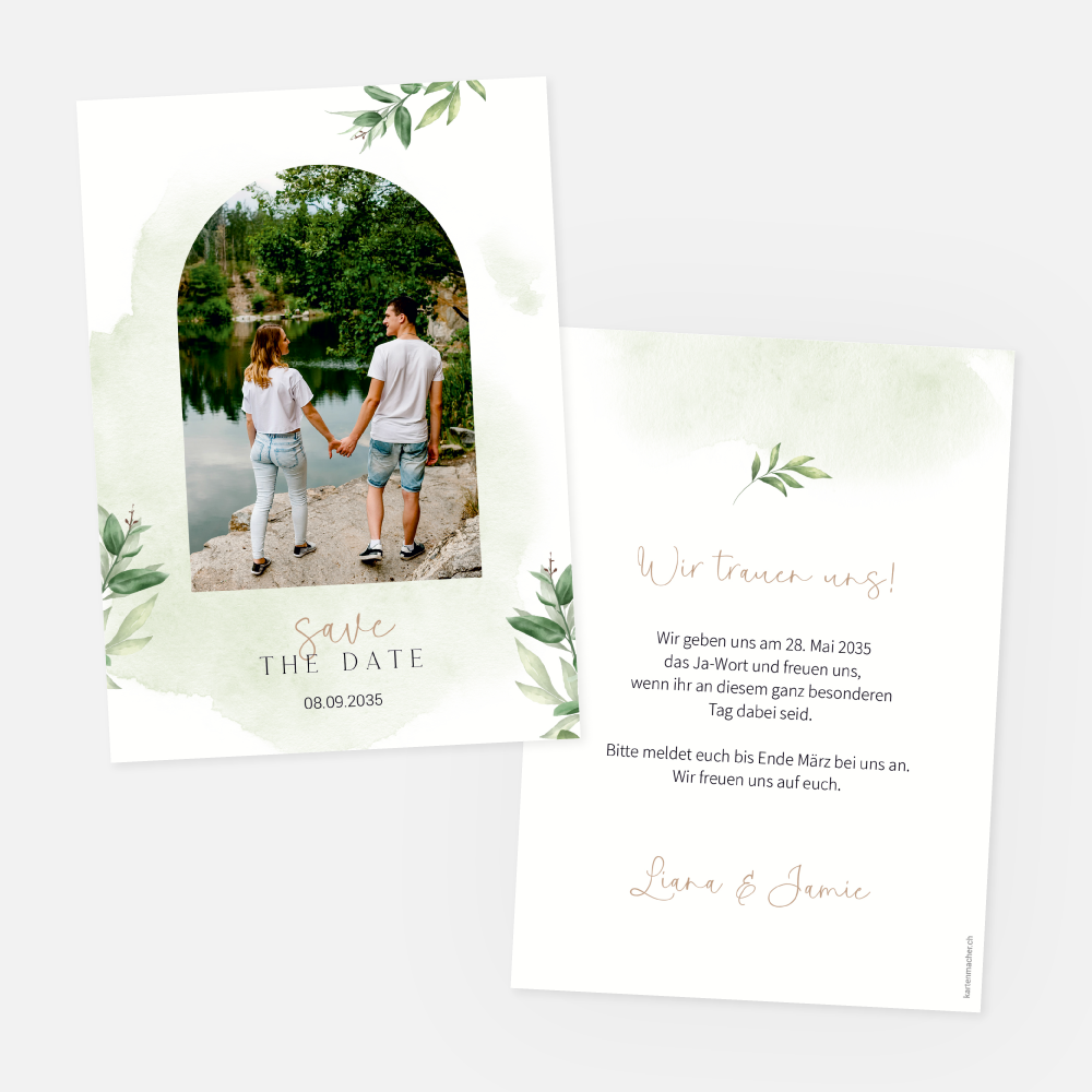 Save-the-Date Karte Liana-Jamie