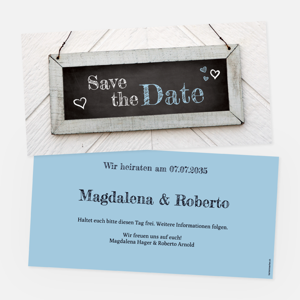 Save-the-Date Karte Magdalena-Roberto