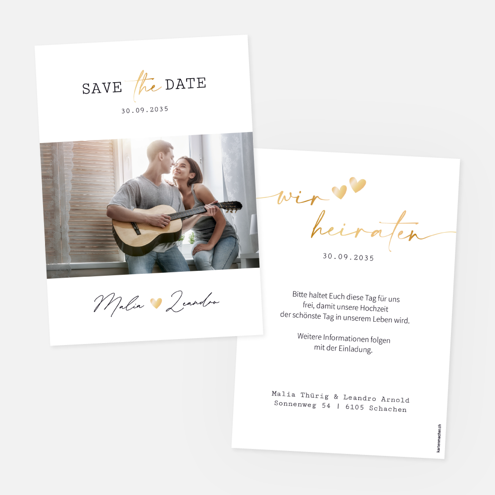 Save-the-Date Karte Malia-Leandro