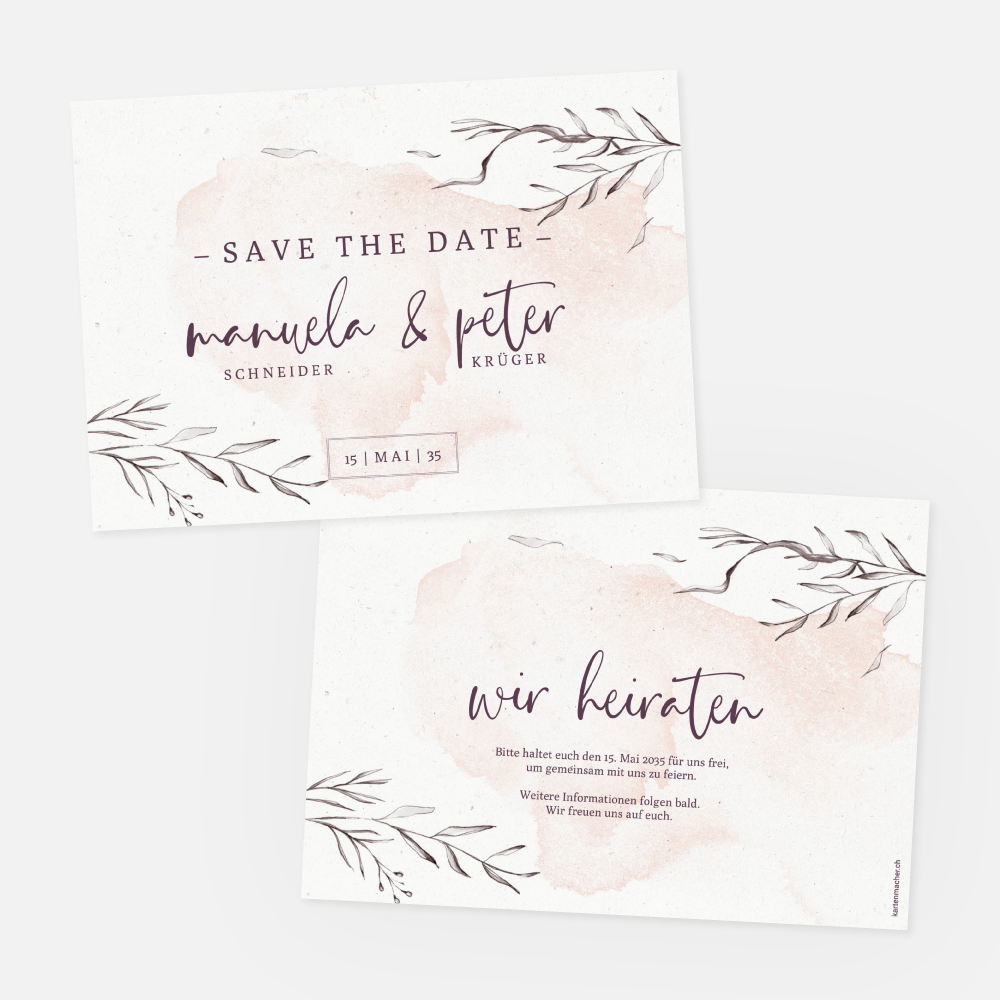 Save-the-Date Karte Manuela-Peter