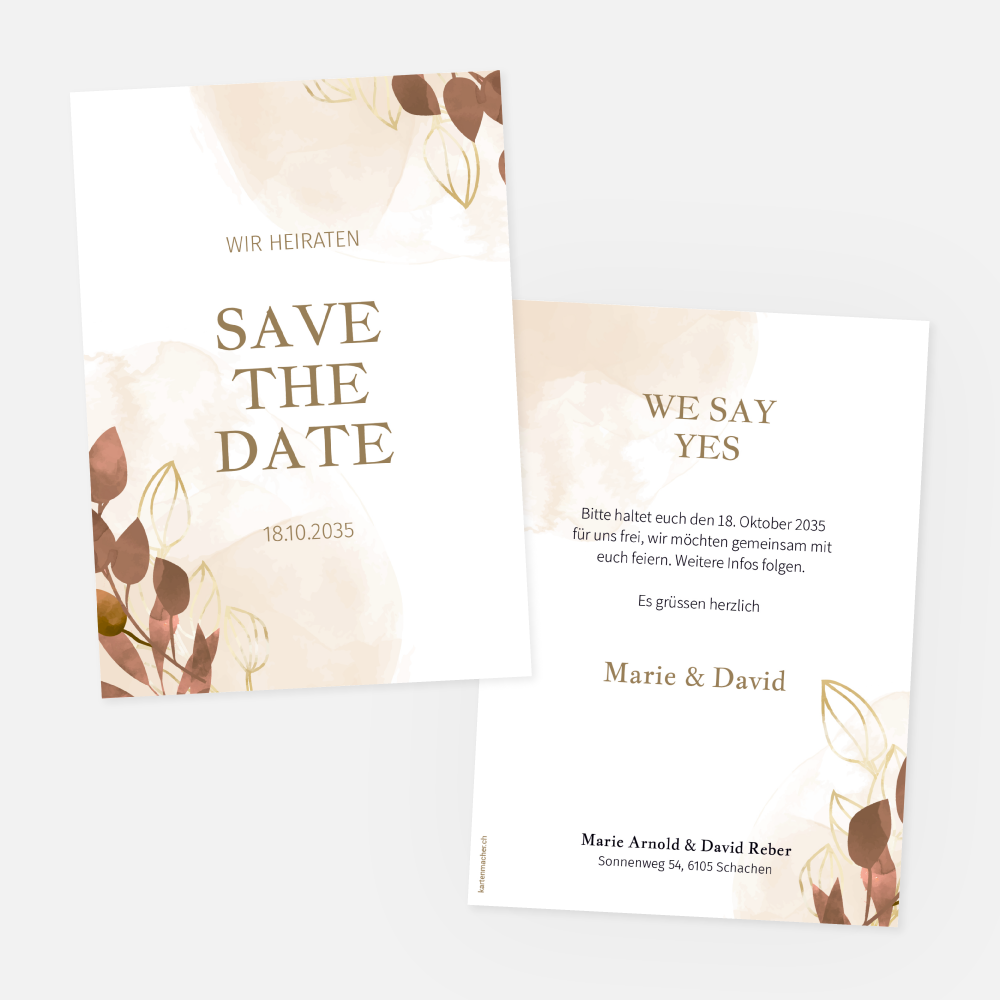 Save-the-Date Karte Marie-David