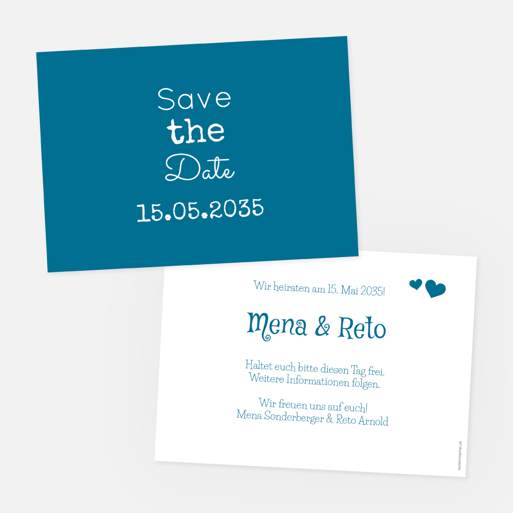 Save-the-Date Karte Mena-Reto