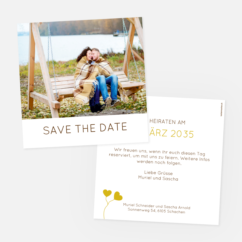 Save-the-Date Karte Muriel-Sascha