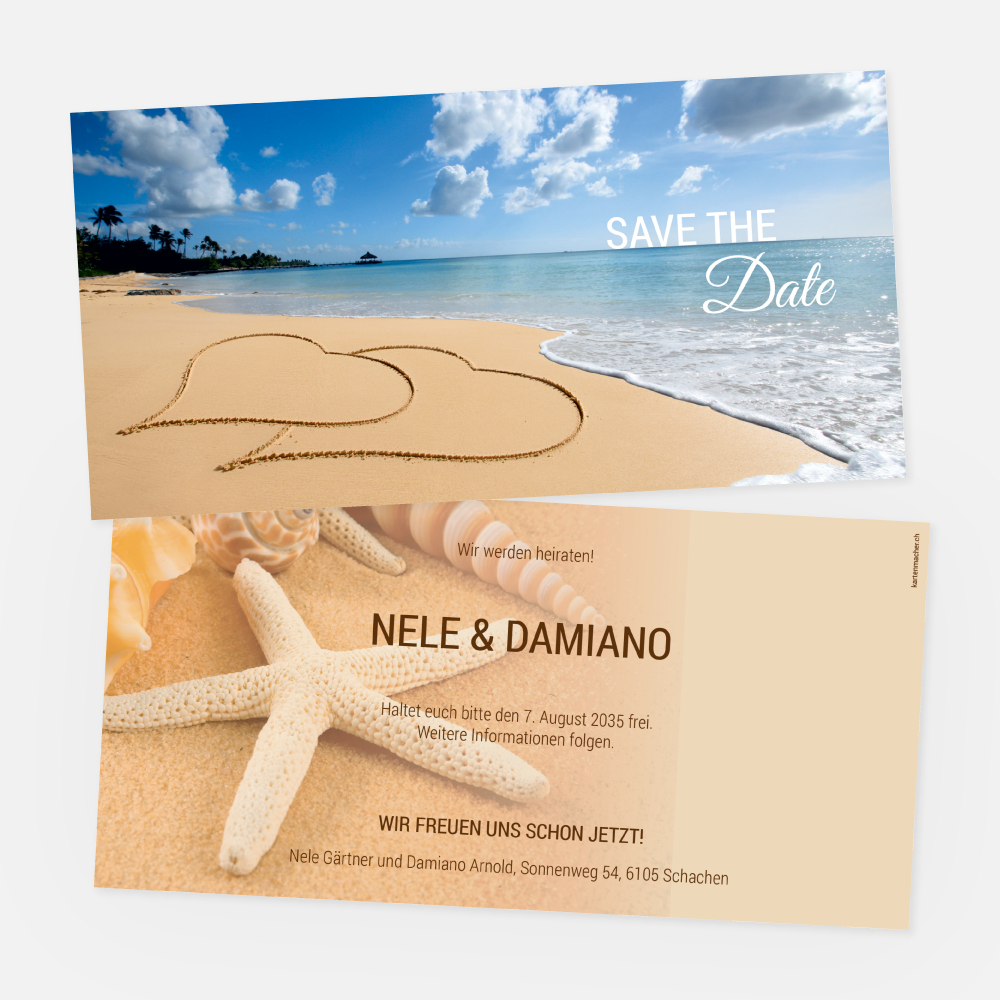 Save-the-Date Karte Nele-Damiano