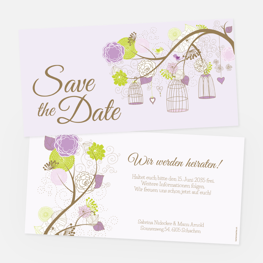 Save-the-Date Karte Sabrina-Manu