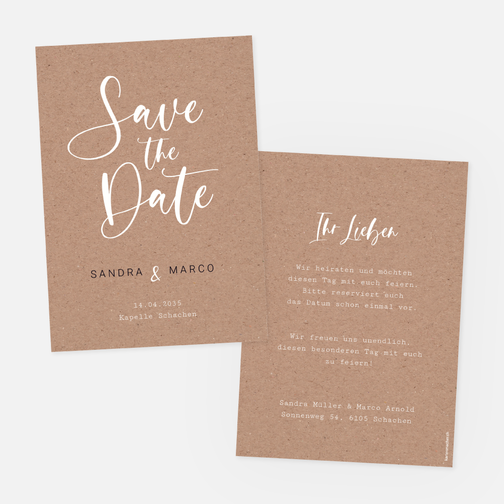 Save-the-Date Karte Sandra-Marco
