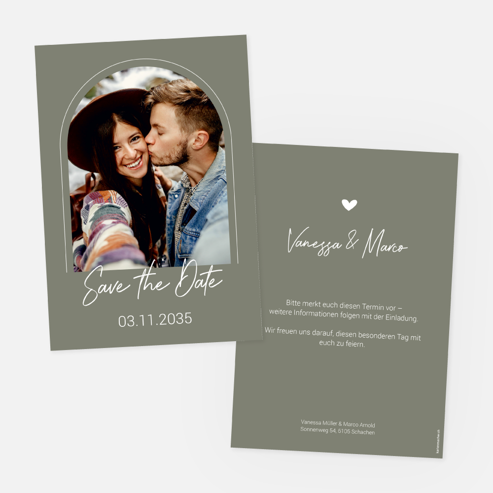 Save-the-Date Karte Vanessa-Marco