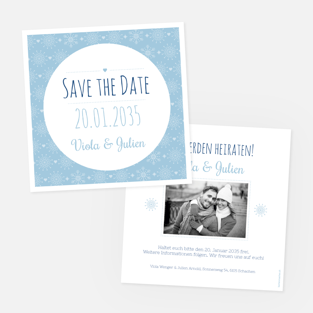 Save-the-Date Karte Viola-Julien