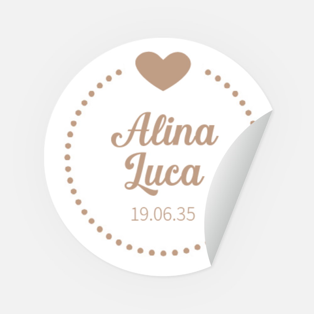 Sticker Alina-Luca rund 30 mm