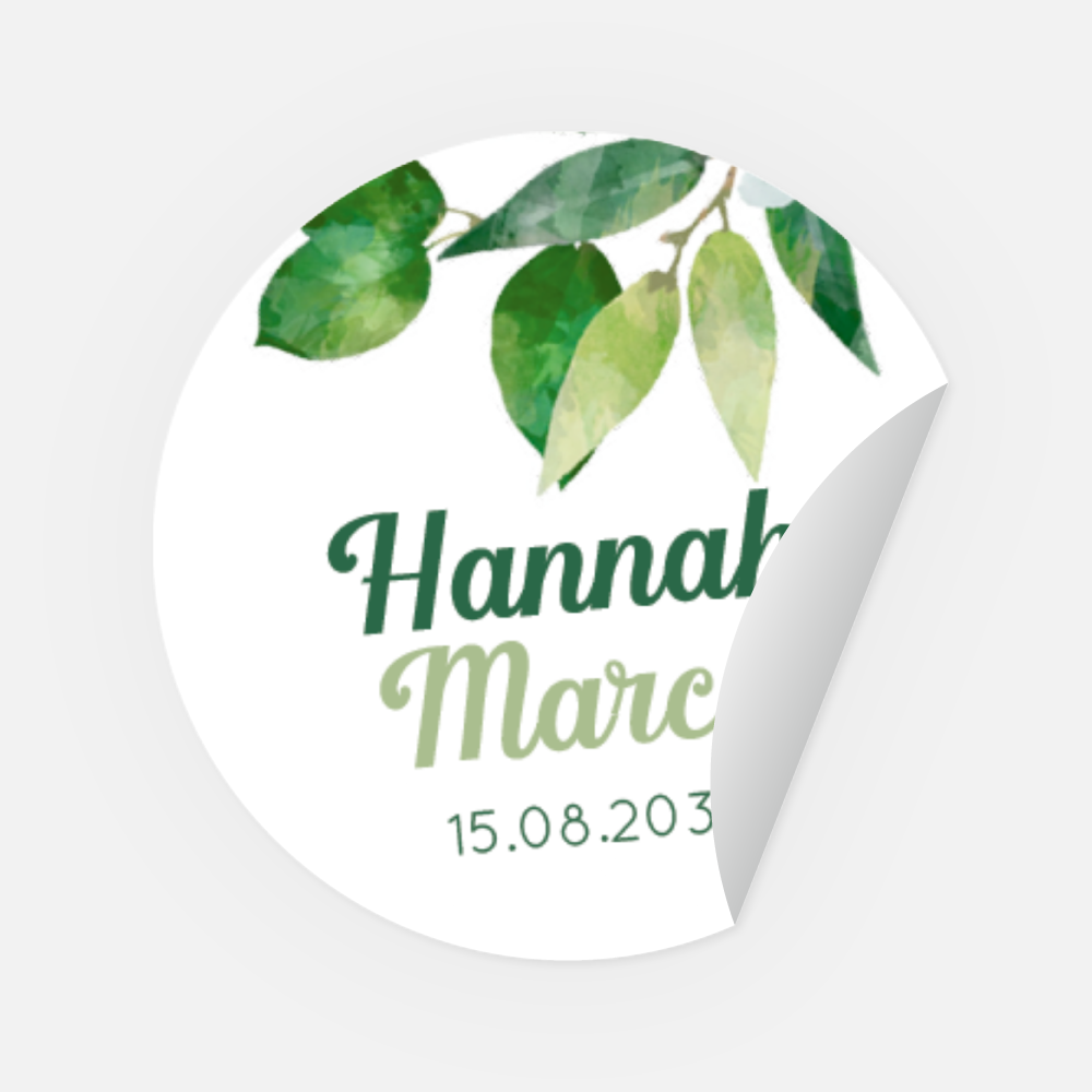 Sticker Hannah-Marco rund 30 mm
