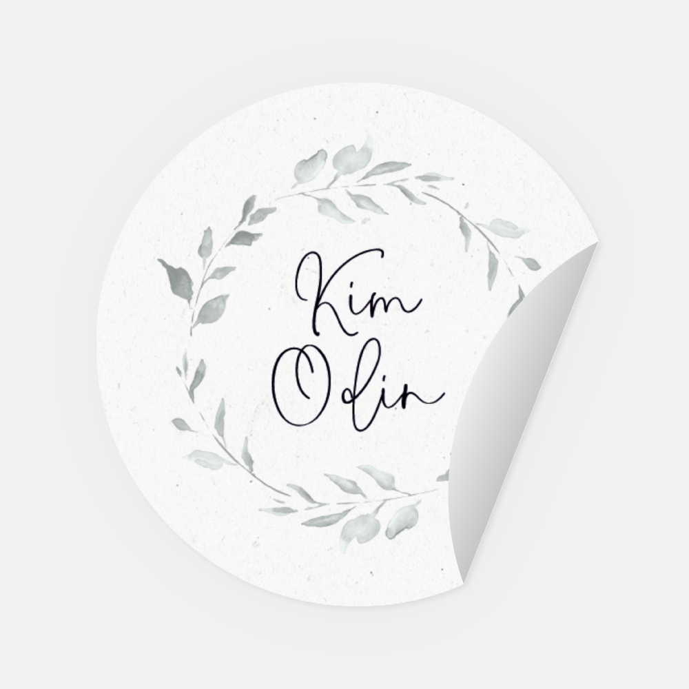 Sticker Kim-Odin rund 45 mm