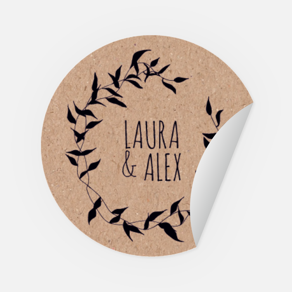 Sticker Laura-Alex rund 30 mm