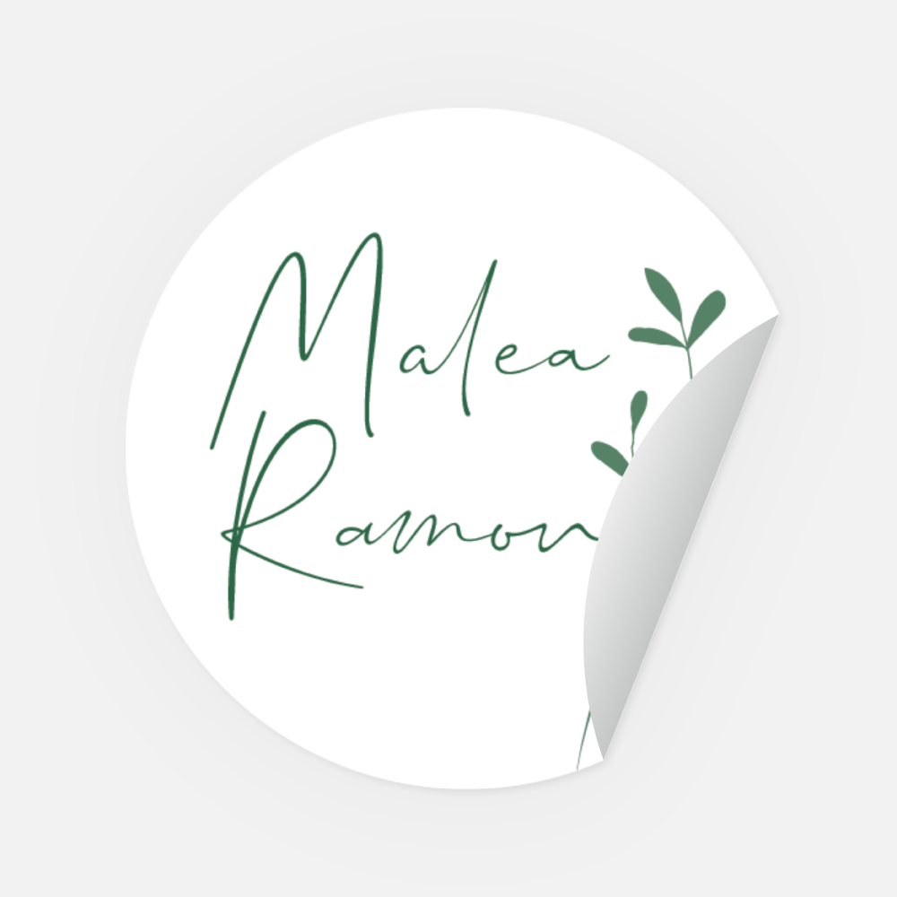 Sticker Malea-Ramon rund 45 mm