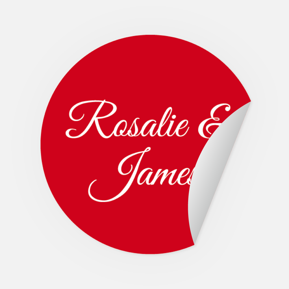 Sticker Rosalie-James rund 45 mm