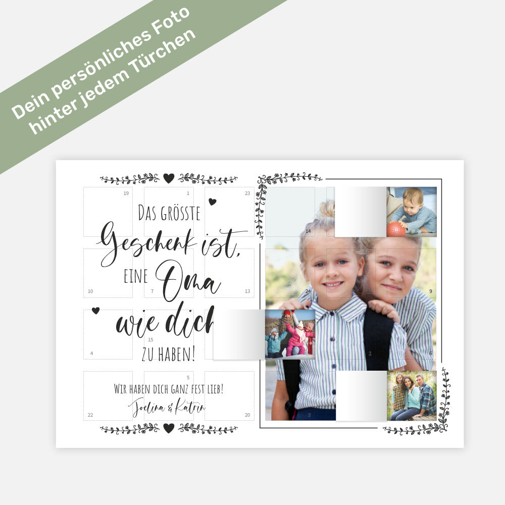 Foto-Adventskalender beste Oma