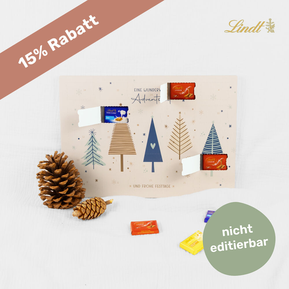 Tisch-Adventskalender Lindt Exklusiv Tannenwald