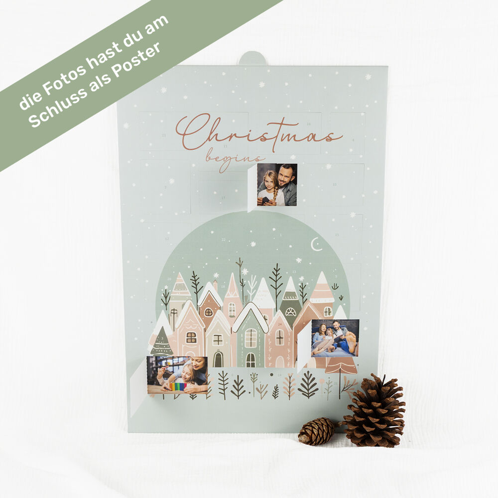 Poster-Adventskalender Weihnachtsdorf