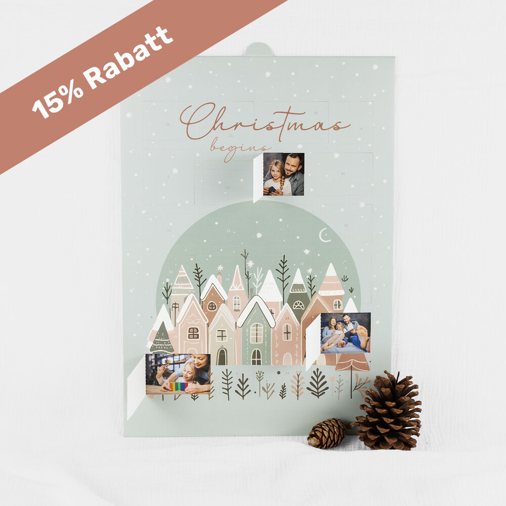 Poster-Adventskalender Weihnachtsdorf
