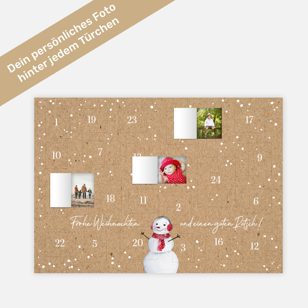 Foto-Adventskalender Schneemann