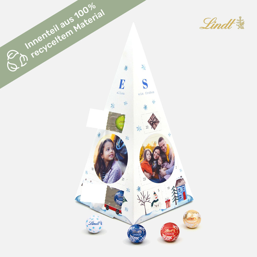 Adventskalender Lindt Pyramide Winterdorf