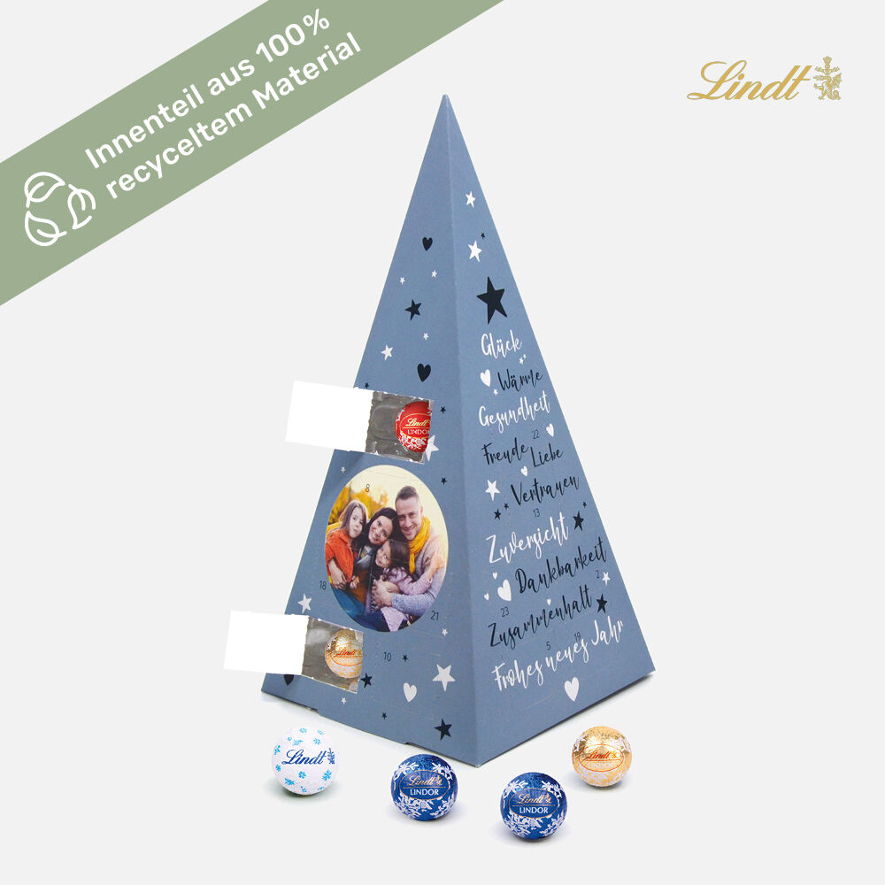 Adventskalender Lindt Pyramide Gedanken