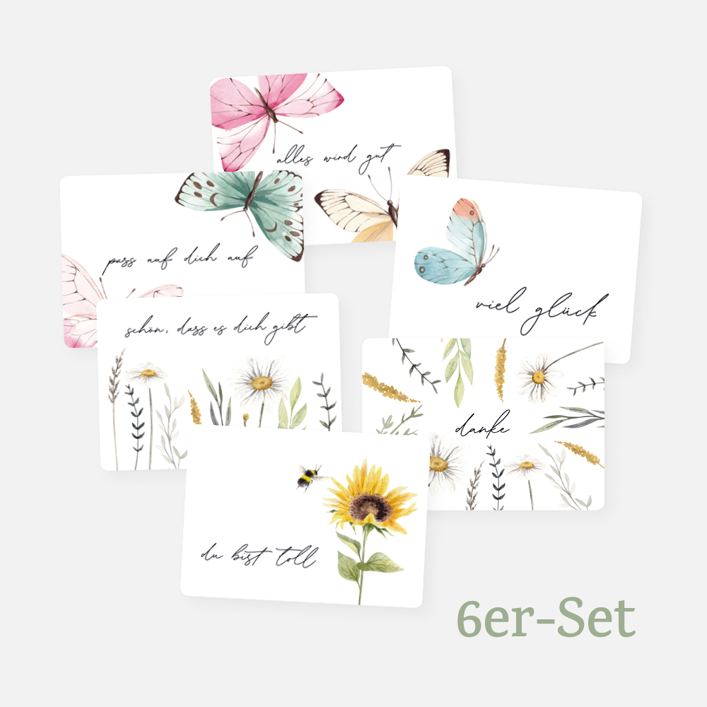 Postkartenset Blumenwiese