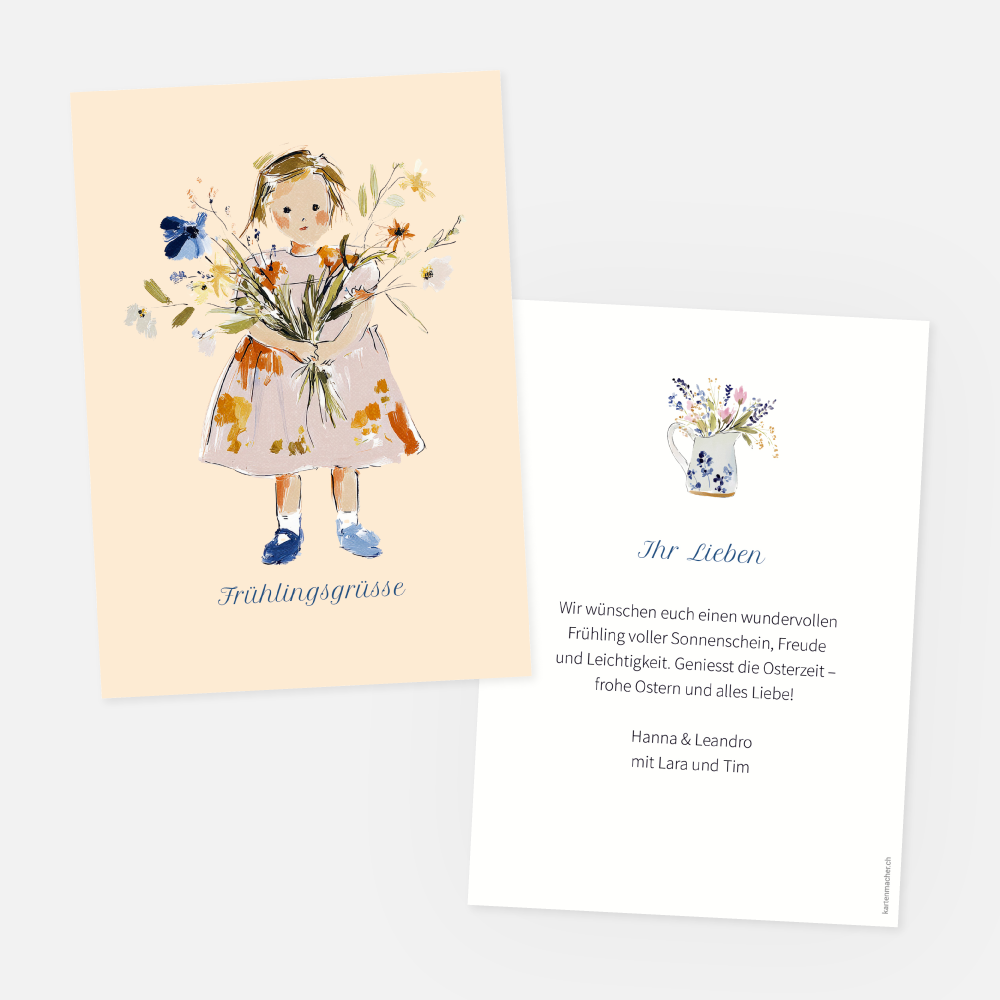 Osterkarte Blumenpost