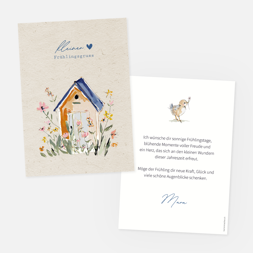 Osterkarte Vogelhüsli
