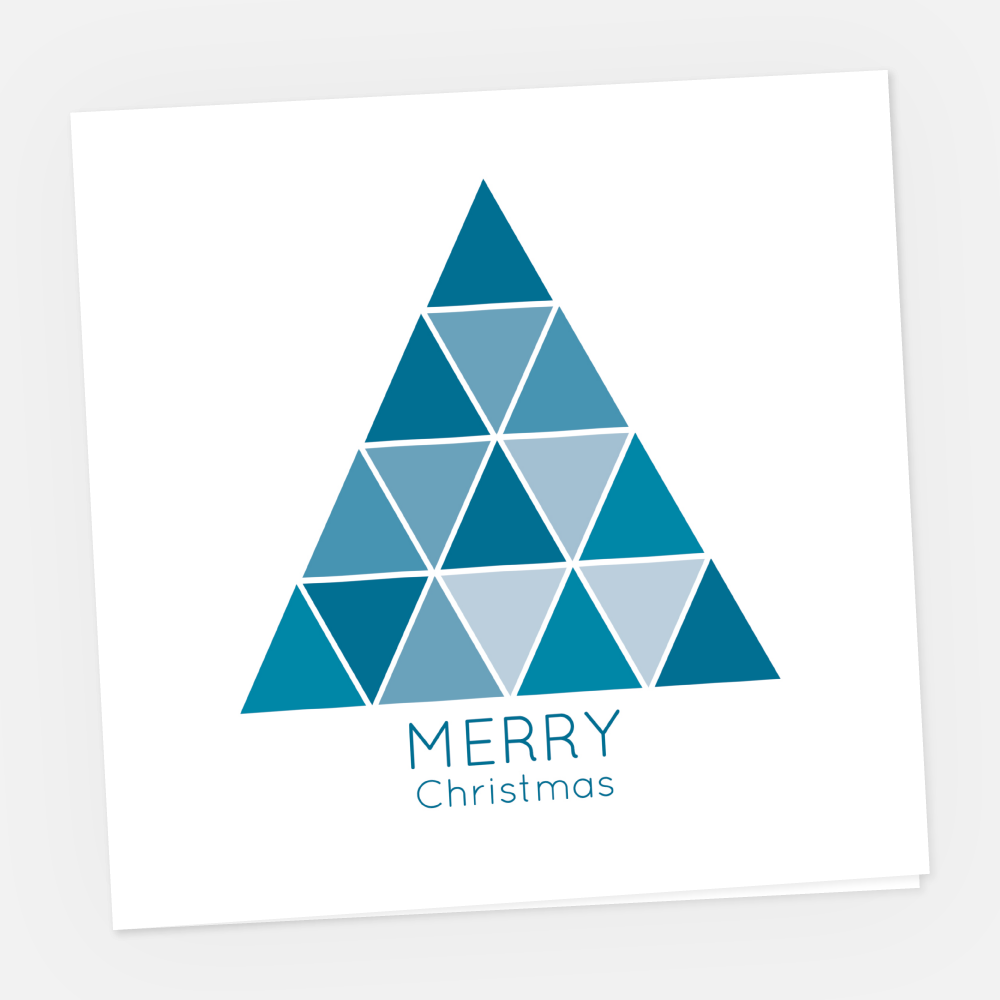 Weihnachtskarte Firmen Dreiecke