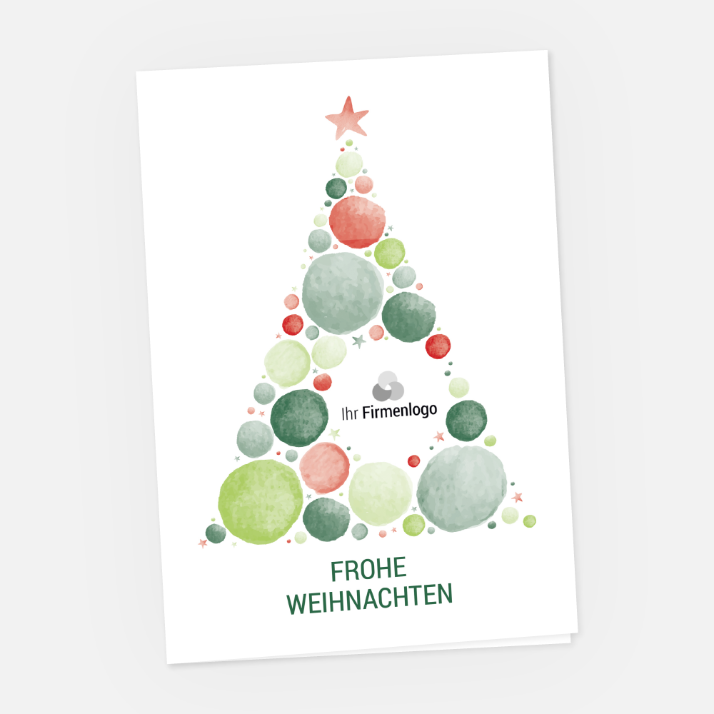 Weihnachtskarte Firmen Farbenspiel