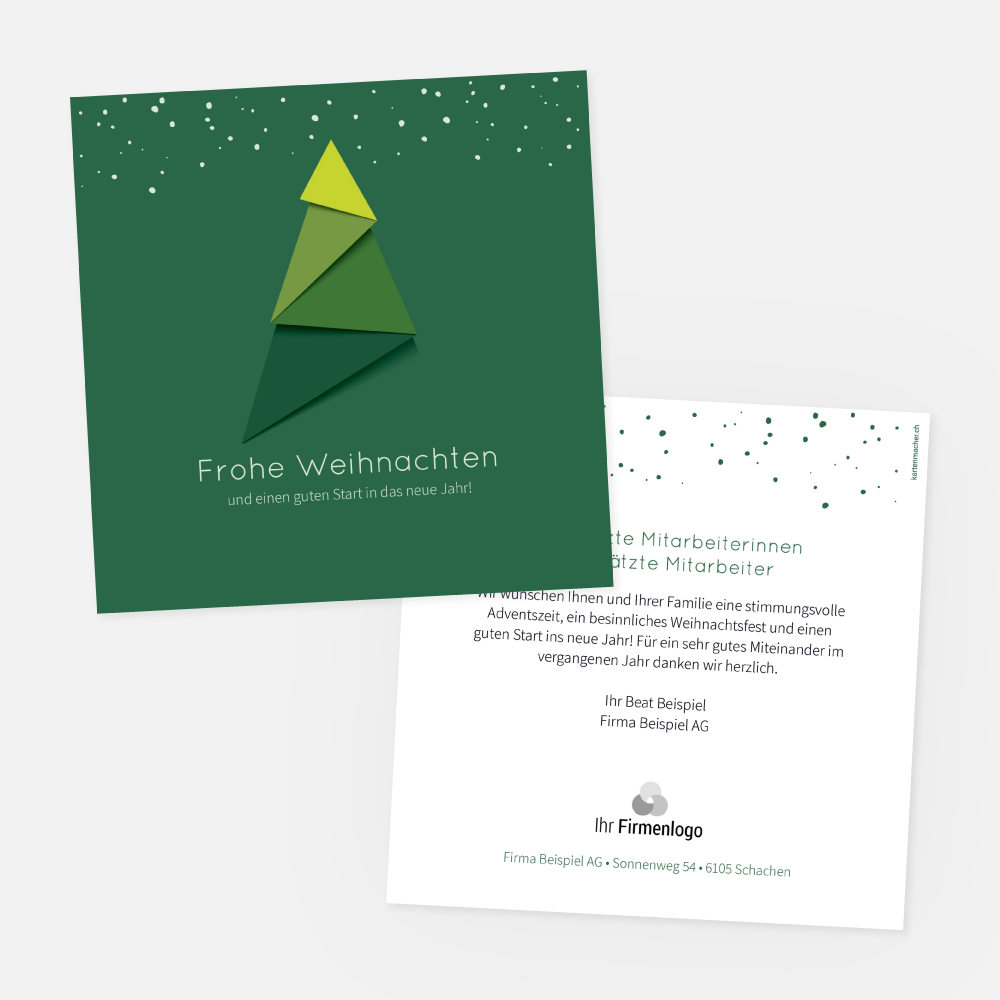 Weihnachtskarte Firmen Geometrisch