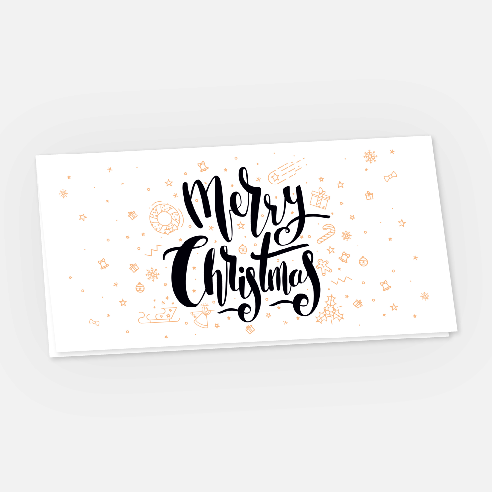 Weihnachtskarte Firmen Lettering