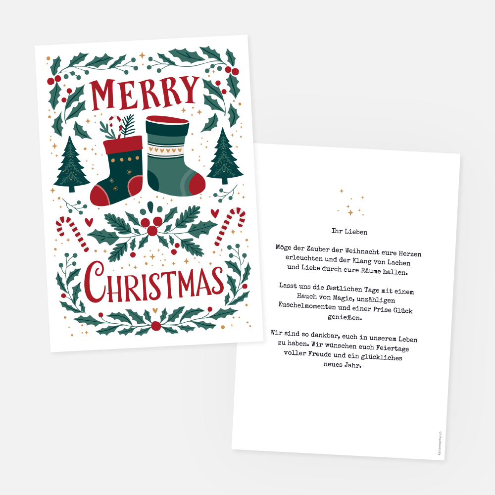 Weihnachtskarte Retro