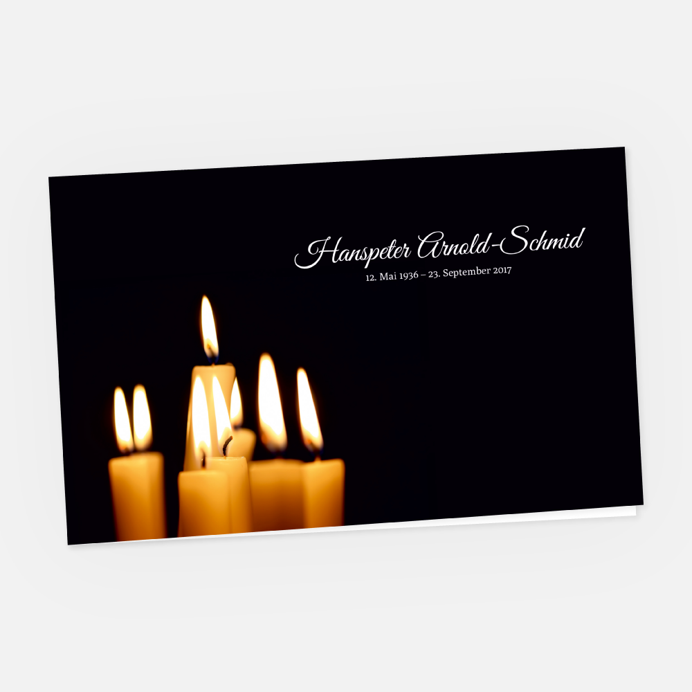 Danksagungskarte Kerzenlicht